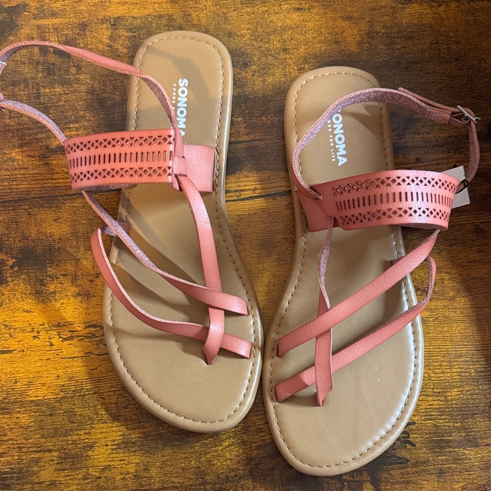 Sonoma Coral Strappy Sandals